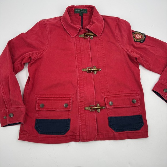 Vintage Lauren Jeans Company Lobster Clasp Jacket Womens Petite Large Fireman